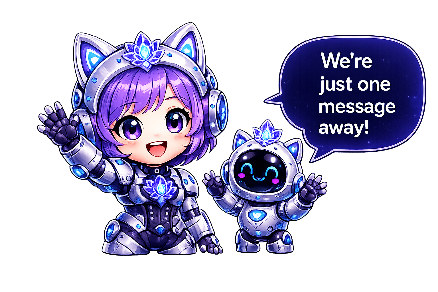 Mascot Cepify — chỉ cách bạn một tin nhắn