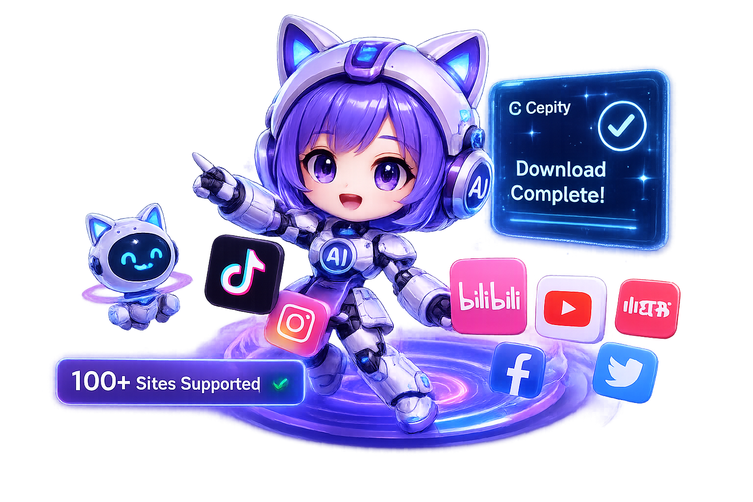 Giao diện tải video của Cepify